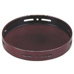 盛器 7寸丸透かし盛器溜底黒塗 SS塗