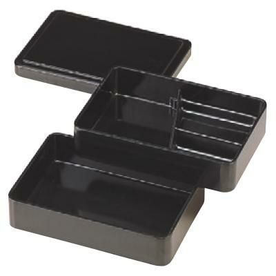 弁当箱 F-152 小角二段弁当黒セット