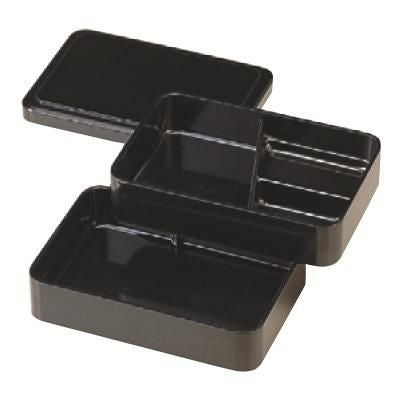 弁当箱 F-137 中角二段弁当黒セット