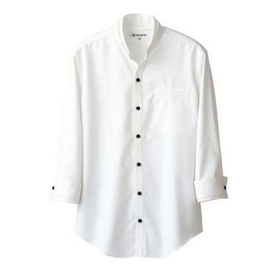 スキッパースタンドカラーシャツ(男女兼用）サイズ：SS～3L カラー：エンジ,ブラック,ホワイト