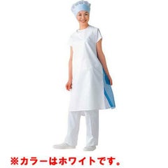 センシア エプロン袖なし(後メッシュ)E-1100-0 ホワイト