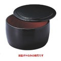 寿司桶 D.X4寸タイコミニ桶黒刷毛目内朱深型オヤ