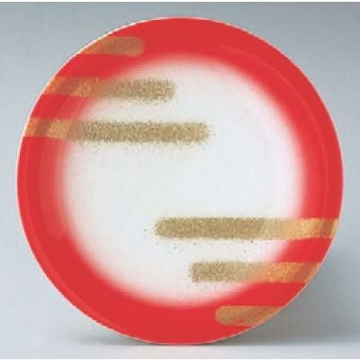 回転寿司皿 寿司皿朱ぼかし雲水