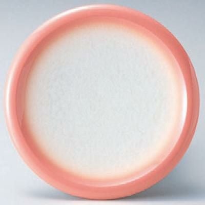 回転寿司皿 縁高皿アクアピンクぼかし