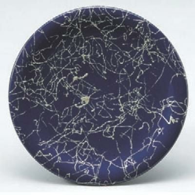 回転寿司皿 寿司皿ブルー銀乱糸