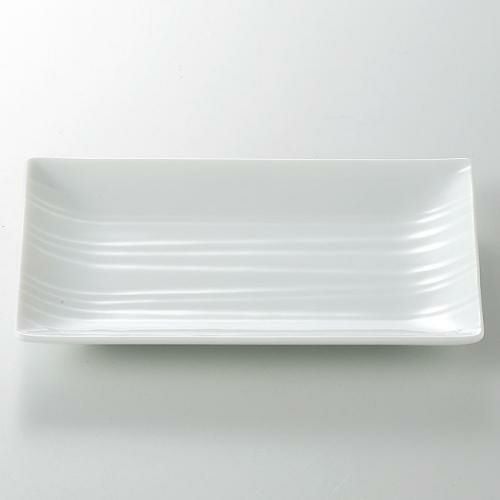 カサローシュ 18cm長角皿 白 白