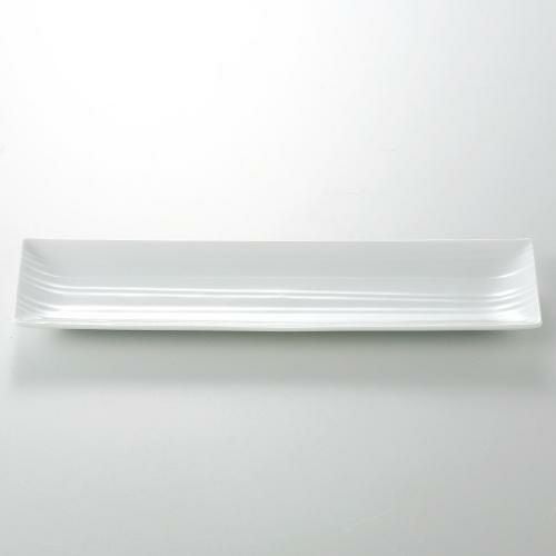 カサローシュ 30cm長角皿 白 白