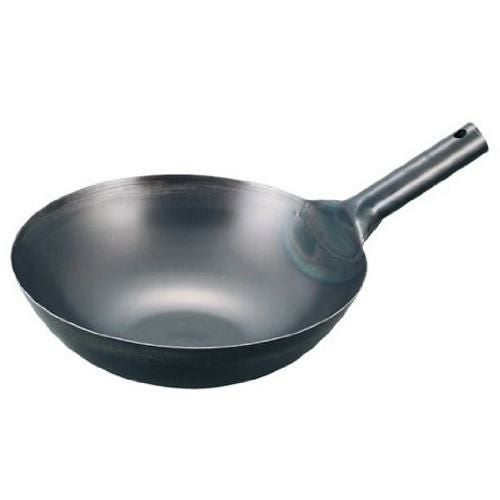 EBM 鉄 ブルーテンパープレス 中華片手鍋 36cm