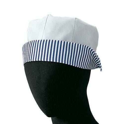 ホワイティキャップ〔後ゴム入〕サイズ：フリー カラー：ホワイト×ブルー,ホワイト×レッド