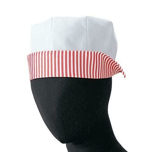 ホワイティキャップ〔後ゴム入〕サイズ：フリー カラー：ホワイト×ブルー,ホワイト×レッド