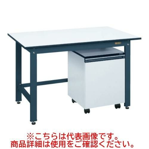 KKD-127LC 【サカエ】【固定式】軽量作業台KKタイプ(キャビネットワゴン付) 幅1200×奥行750×高さ740(mm)
