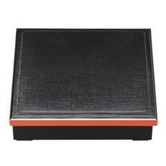 弁当箱 8.5寸新布目松花堂黒渕朱(身・蓋)