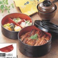 丼重 ヘギ目丸重用仕切朱塗