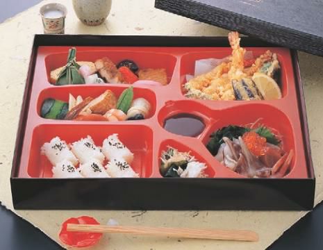 弁当箱 F-7尺3寸長手黒木目春秋(本体)