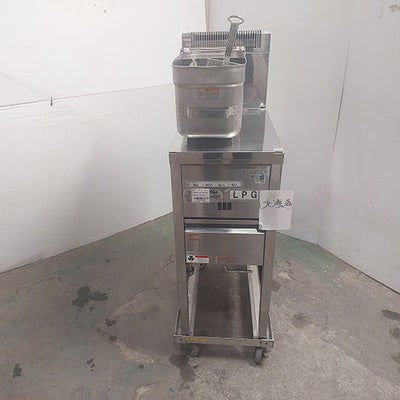 中古】ガス一槽フライヤー 15L タニコー TGFL-B35C 幅350×奥行600×高さ 