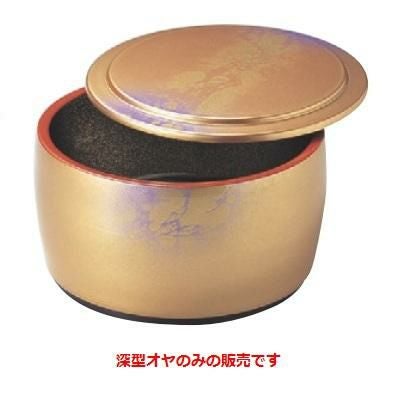 寿司桶 D.X4寸タイコミニ桶金王八雲内梨地深型オヤ