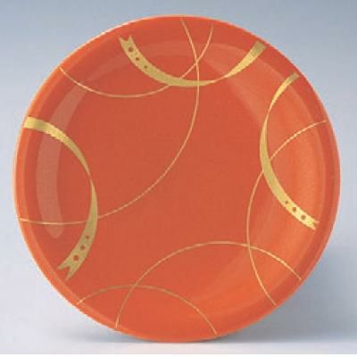 回転寿司皿 寿司皿朱パールリボン