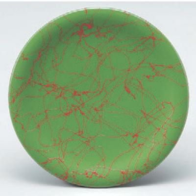 回転寿司皿 寿司皿ヒワグリーン紅乱糸  高さ21 直径:150 (業務用食器)