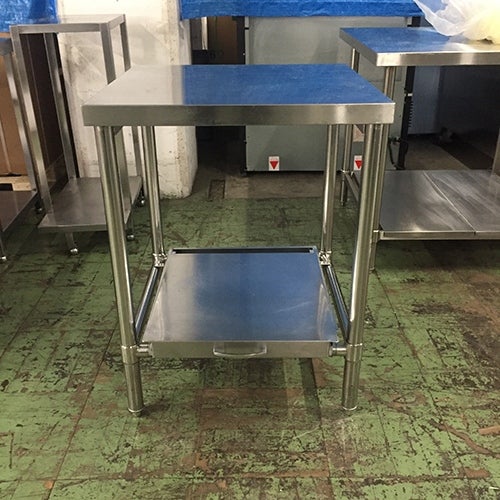 中古】作業台 炊飯台付き 幅600×奥行600×高さ800 【送料別途見積
