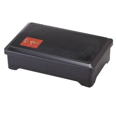 丼重 錦弁当黒千筋若竹内朱塗(仕切付)