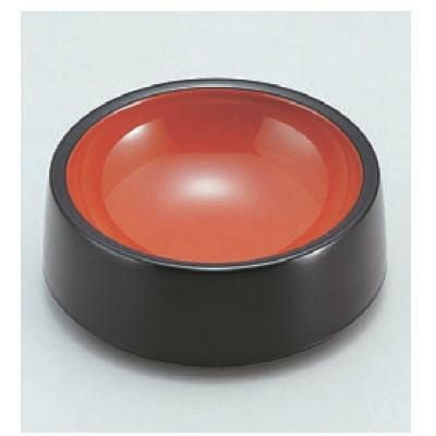 小皿  D.Xのぞき 黒刷毛目内朱  高さ37 直径:97 回転寿司皿