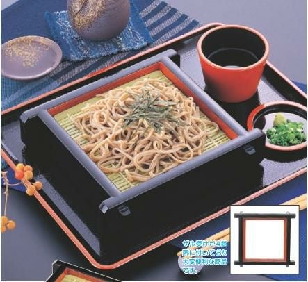 そば器 (小)D.Xツノセイロ黒内朱本体