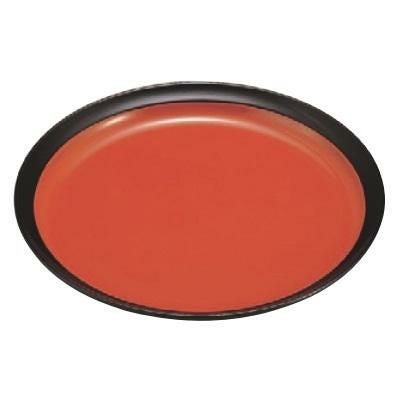 そば器 名月そば皿朱渕黒本体