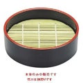 そば器 十字ミニ丸ザルセイロ黒天朱