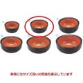 中鉢 五平鉢黒内朱天黒4寸