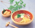中鉢 千筋鉄鉢白木内朱天クリーム4.5寸