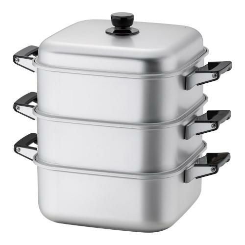 アルマイト角型蒸器 30cm 二重