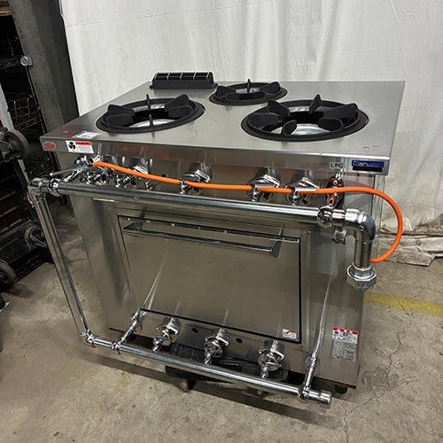 中古】チャコールグリラー炭焼き器 幅420×奥行450×高さ850+BG150