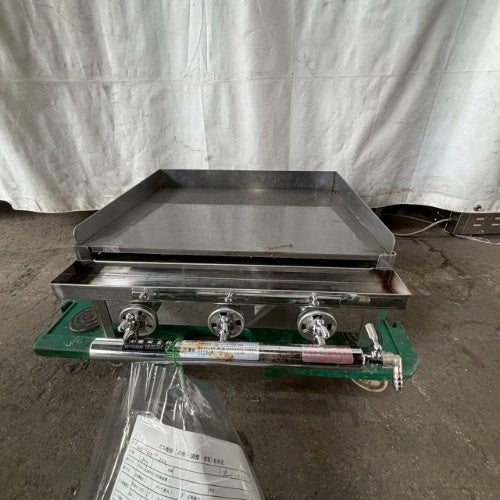 中古】卓上ガスグリドル 幅460×奥行500×高さ200 LPG(プロパンガス