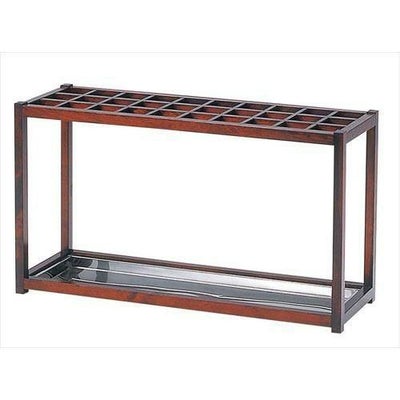 木製 カサ立て ケヤキ色 30本立