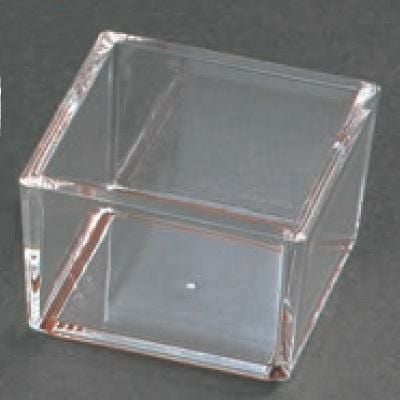 小鉢 樹脂製角型珍味 透明 ブラウン