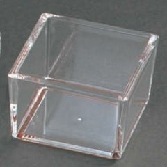小鉢 樹脂製角型珍味 透明 ブラウン