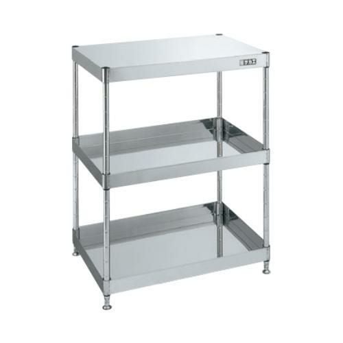 【固定式】【サカエ】ステンレスCSパールワゴン(固定タイプ) CSPN4-6073 幅600×奥行400×高さ780(mm)