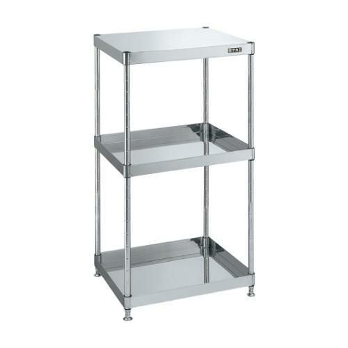 【固定式】【サカエ】ステンレスCSパールワゴン(固定タイプ) CSPN4-60123 幅600×奥行400×高さ1215(mm)