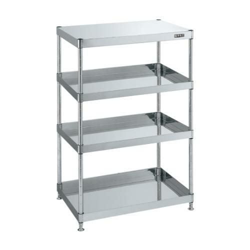 【固定式】【サカエ】ステンレスCSパールワゴン(固定タイプ) CSPN4-60124 幅600×奥行400×高さ1215(mm)