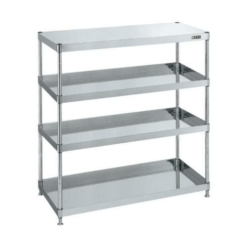 【固定式】【サカエ】ステンレスCSパールワゴン(固定タイプ) CSPN4-90124 幅900×奥行600×高さ1215(mm)