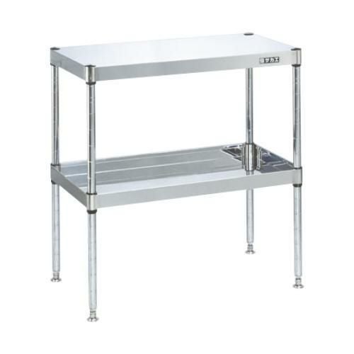 【固定式】【サカエ】ステンレスCSパールワゴン(固定タイプ) CSPN3-7572 幅750×奥行500×高さ780(mm)