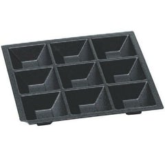 九ツ仕切黒石目/樹脂製/ビュッフェ取皿