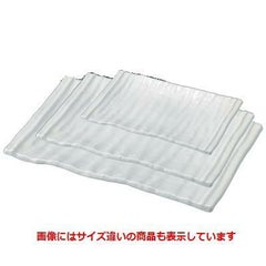 いぶし長角プレート陶磁器調白(大) SH塗/樹脂製
