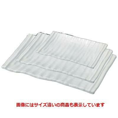 いぶし長角プレート陶磁器調白(大) SH塗/樹脂製
