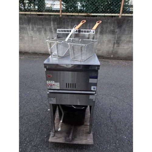 中古】ガスフライヤー マルゼン MGF-C18K 幅430×奥行610×高さ800