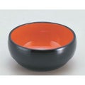 そば器 3.3寸そばボール(段付)黒内朱