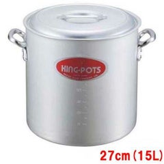 寸胴鍋(目盛付) キング アルマイト 27cm