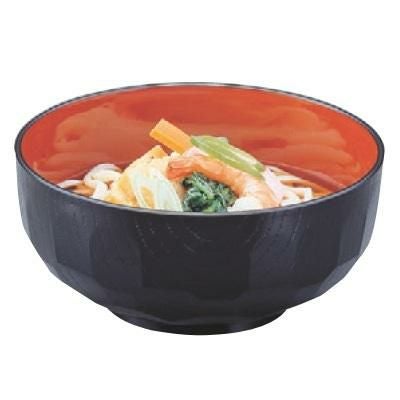 大鉢 6寸亀甲鉢黒内朱 /業務用食器/新品/小物送料対象商品 | 麺鉢・麺