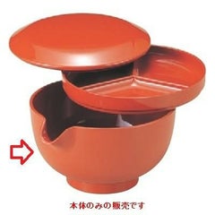 そば器 (大)片口鉢朱本体