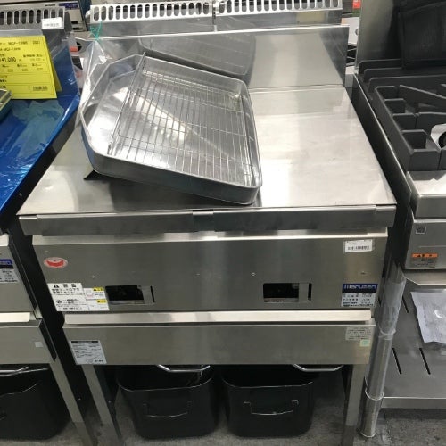 中古】二槽ガスフライヤー マルゼン MGF-13WK 幅630×奥行600×高さ800